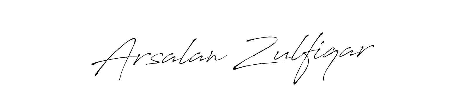 Design your own signature with our free online signature maker. With this signature software, you can create a handwritten (Antro_Vectra) signature for name Arsalan Zulfiqar. Arsalan Zulfiqar signature style 6 images and pictures png