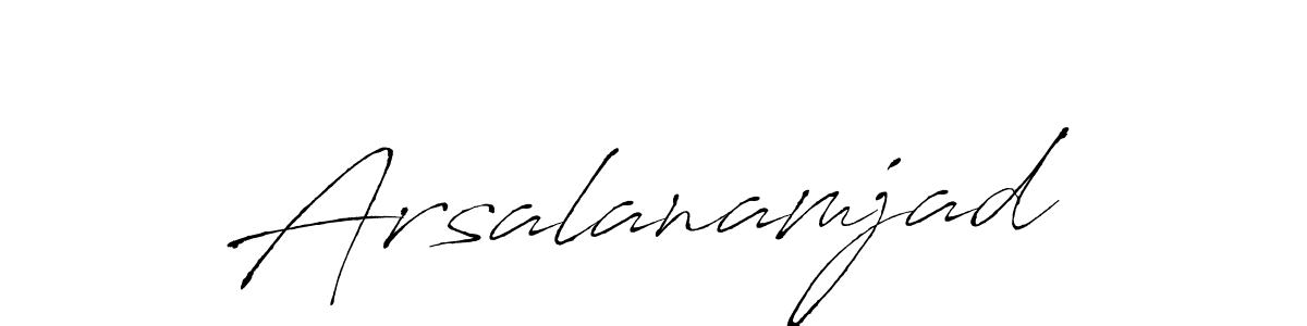 Make a beautiful signature design for name Arsalanamjad. With this signature (Antro_Vectra) style, you can create a handwritten signature for free. Arsalanamjad signature style 6 images and pictures png