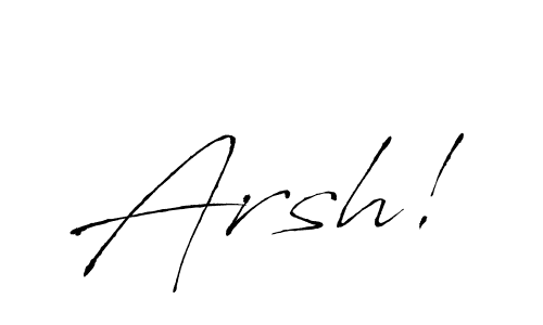 Similarly Antro_Vectra is the best handwritten signature design. Signature creator online .You can use it as an online autograph creator for name Arsh!. Arsh! signature style 6 images and pictures png