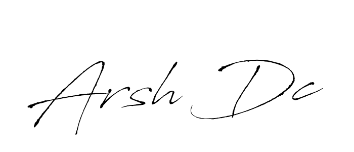 Design your own signature with our free online signature maker. With this signature software, you can create a handwritten (Antro_Vectra) signature for name Arsh Dc. Arsh Dc signature style 6 images and pictures png