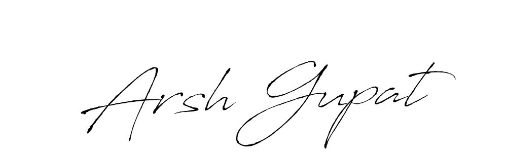 How to make Arsh Gupat name signature. Use Antro_Vectra style for creating short signs online. This is the latest handwritten sign. Arsh Gupat signature style 6 images and pictures png