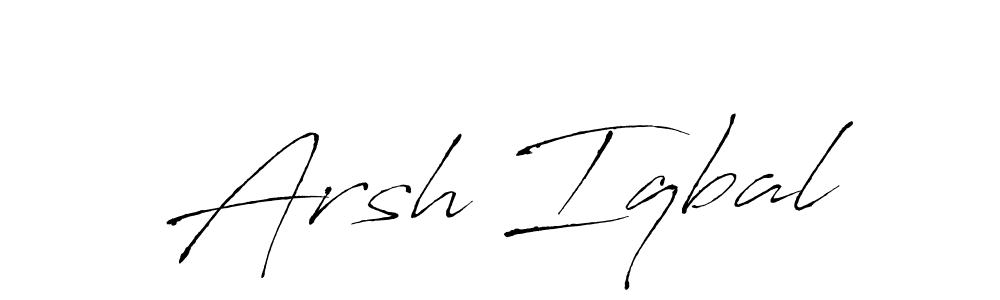 Arsh Iqbal stylish signature style. Best Handwritten Sign (Antro_Vectra) for my name. Handwritten Signature Collection Ideas for my name Arsh Iqbal. Arsh Iqbal signature style 6 images and pictures png