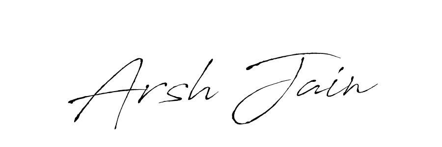 Arsh Jain stylish signature style. Best Handwritten Sign (Antro_Vectra) for my name. Handwritten Signature Collection Ideas for my name Arsh Jain. Arsh Jain signature style 6 images and pictures png