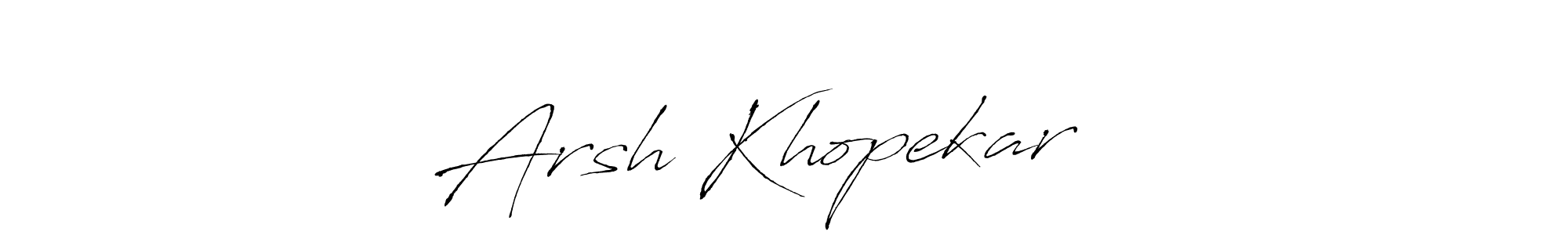 You can use this online signature creator to create a handwritten signature for the name Arsh Khopekar ❤️. This is the best online autograph maker. Arsh Khopekar ❤️ signature style 6 images and pictures png