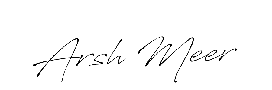 You can use this online signature creator to create a handwritten signature for the name Arsh Meer. This is the best online autograph maker. Arsh Meer signature style 6 images and pictures png