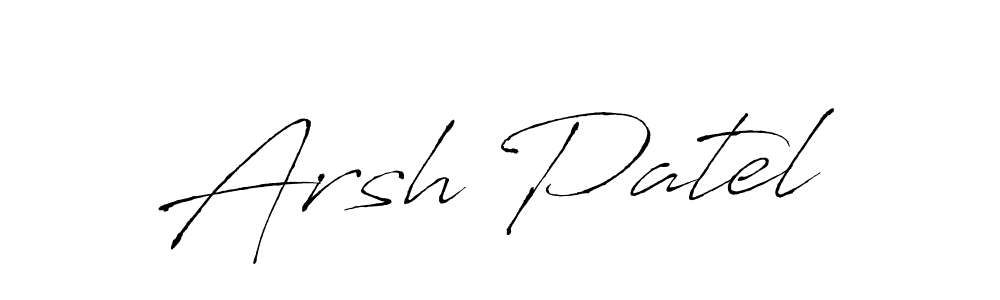 Also we have Arsh Patel name is the best signature style. Create professional handwritten signature collection using Antro_Vectra autograph style. Arsh Patel signature style 6 images and pictures png