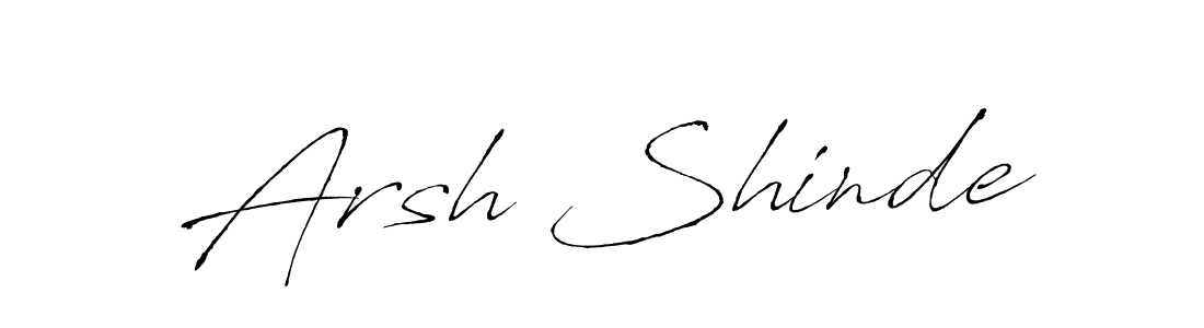 How to make Arsh Shinde name signature. Use Antro_Vectra style for creating short signs online. This is the latest handwritten sign. Arsh Shinde signature style 6 images and pictures png