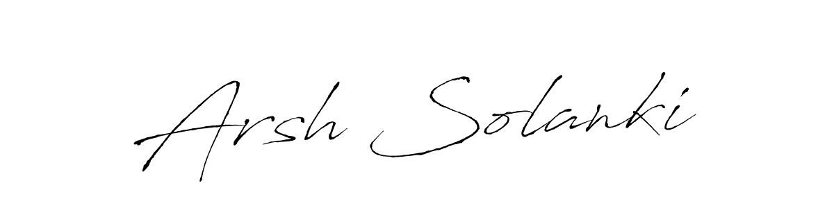 The best way (Antro_Vectra) to make a short signature is to pick only two or three words in your name. The name Arsh Solanki include a total of six letters. For converting this name. Arsh Solanki signature style 6 images and pictures png