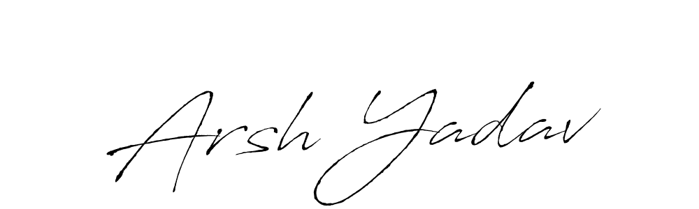 Use a signature maker to create a handwritten signature online. With this signature software, you can design (Antro_Vectra) your own signature for name Arsh Yadav. Arsh Yadav signature style 6 images and pictures png