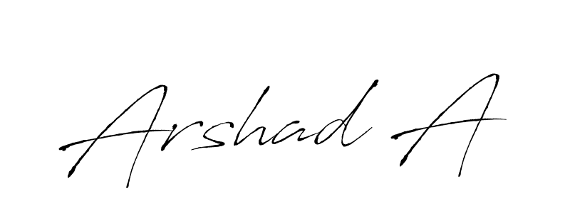 Design your own signature with our free online signature maker. With this signature software, you can create a handwritten (Antro_Vectra) signature for name Arshad A. Arshad A signature style 6 images and pictures png