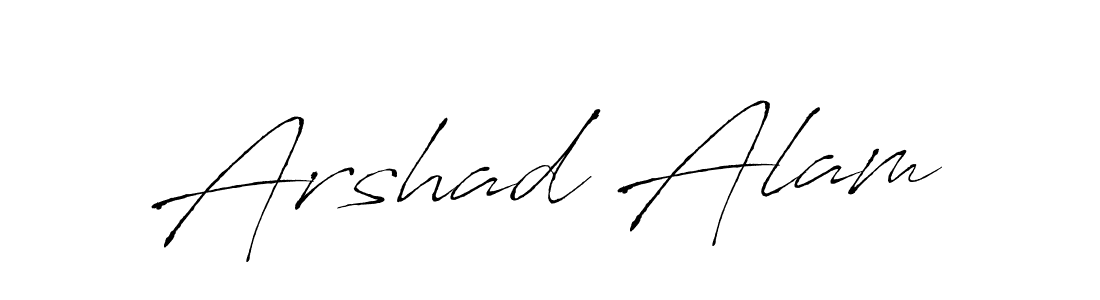 Design your own signature with our free online signature maker. With this signature software, you can create a handwritten (Antro_Vectra) signature for name Arshad Alam. Arshad Alam signature style 6 images and pictures png