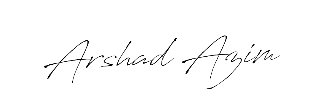 Design your own signature with our free online signature maker. With this signature software, you can create a handwritten (Antro_Vectra) signature for name Arshad Azim. Arshad Azim signature style 6 images and pictures png