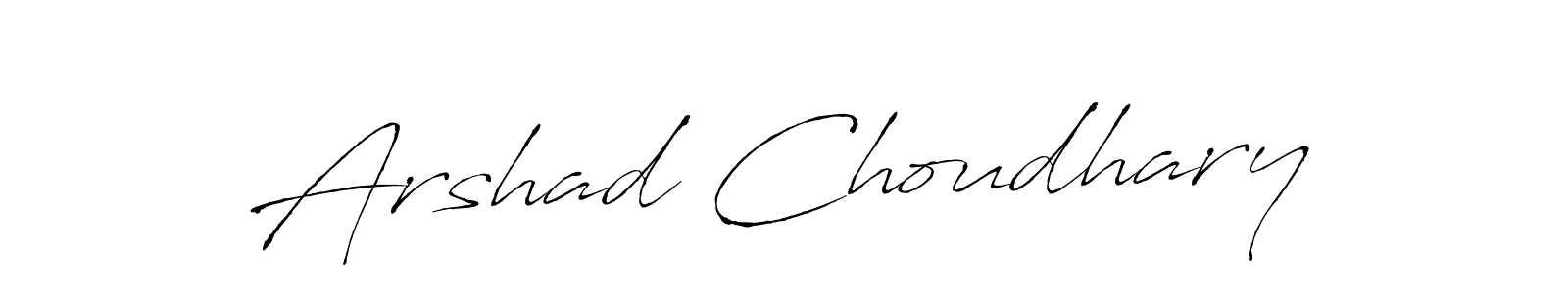 Make a beautiful signature design for name Arshad Choudhary. With this signature (Antro_Vectra) style, you can create a handwritten signature for free. Arshad Choudhary signature style 6 images and pictures png