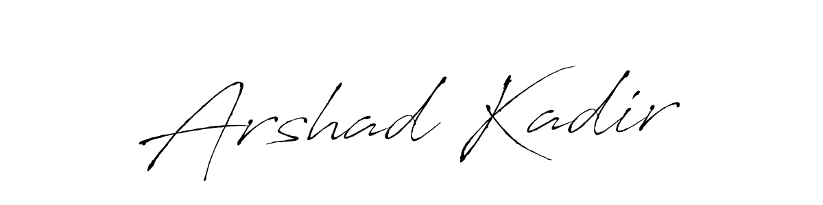The best way (Antro_Vectra) to make a short signature is to pick only two or three words in your name. The name Arshad Kadir include a total of six letters. For converting this name. Arshad Kadir signature style 6 images and pictures png