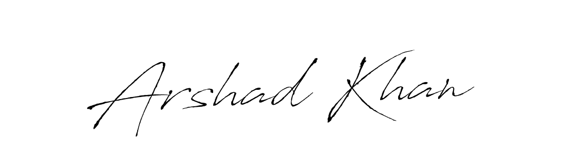 Design your own signature with our free online signature maker. With this signature software, you can create a handwritten (Antro_Vectra) signature for name Arshad Khan. Arshad Khan signature style 6 images and pictures png