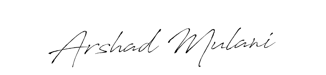 Make a beautiful signature design for name Arshad Mulani. With this signature (Antro_Vectra) style, you can create a handwritten signature for free. Arshad Mulani signature style 6 images and pictures png