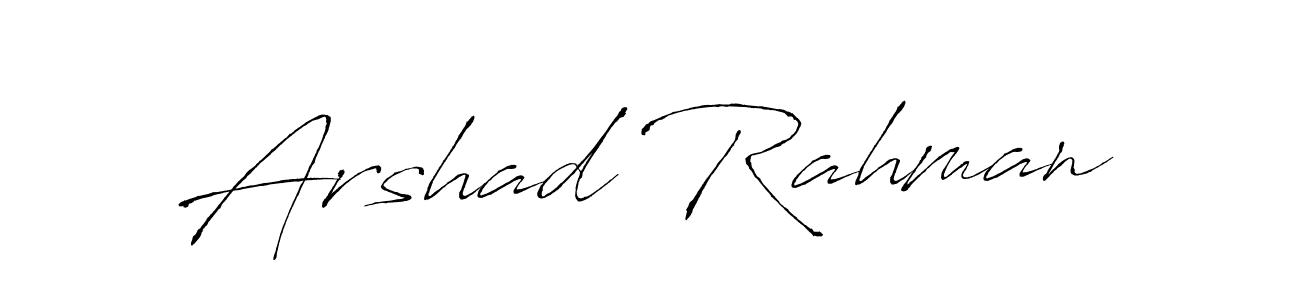 How to make Arshad Rahman name signature. Use Antro_Vectra style for creating short signs online. This is the latest handwritten sign. Arshad Rahman signature style 6 images and pictures png