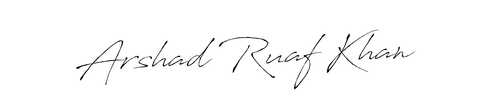 Arshad Ruaf Khan stylish signature style. Best Handwritten Sign (Antro_Vectra) for my name. Handwritten Signature Collection Ideas for my name Arshad Ruaf Khan. Arshad Ruaf Khan signature style 6 images and pictures png