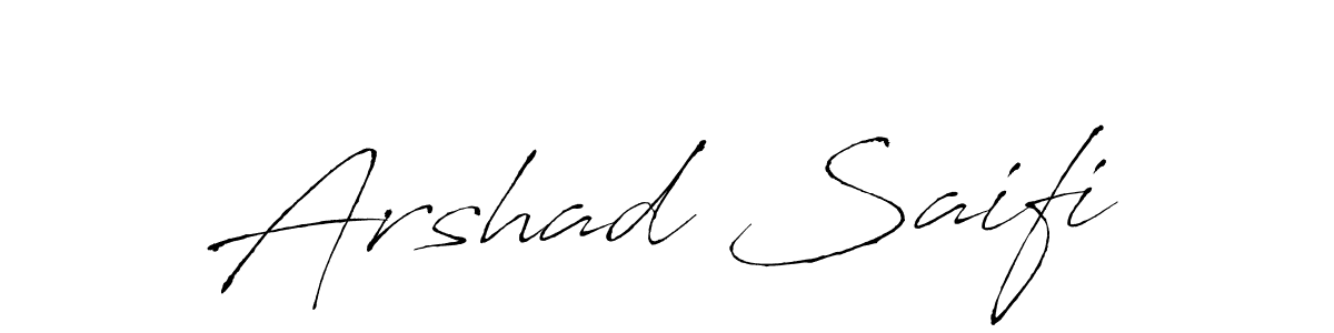 Make a beautiful signature design for name Arshad Saifi. With this signature (Antro_Vectra) style, you can create a handwritten signature for free. Arshad Saifi signature style 6 images and pictures png