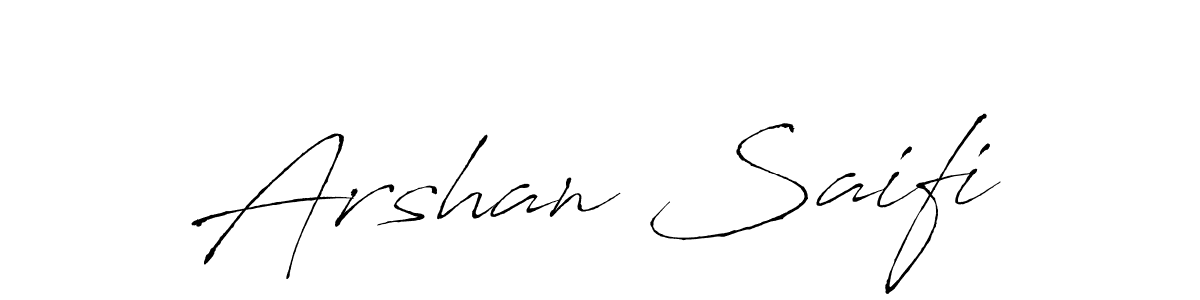 Also we have Arshan Saifi name is the best signature style. Create professional handwritten signature collection using Antro_Vectra autograph style. Arshan Saifi signature style 6 images and pictures png