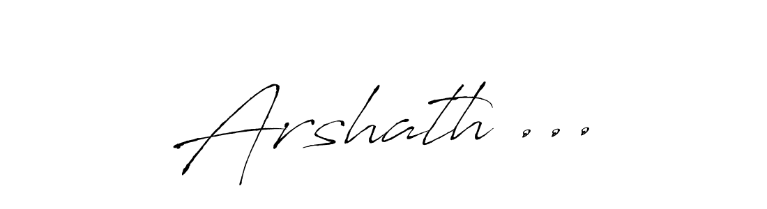Make a beautiful signature design for name Arshath .... With this signature (Antro_Vectra) style, you can create a handwritten signature for free. Arshath ... signature style 6 images and pictures png