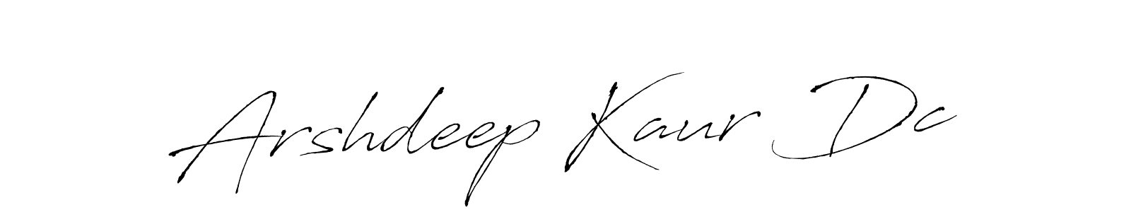 Make a beautiful signature design for name Arshdeep Kaur Dc. With this signature (Antro_Vectra) style, you can create a handwritten signature for free. Arshdeep Kaur Dc signature style 6 images and pictures png