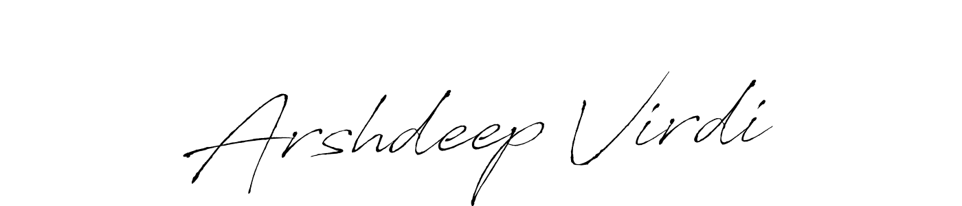 Make a beautiful signature design for name Arshdeep Virdi. With this signature (Antro_Vectra) style, you can create a handwritten signature for free. Arshdeep Virdi signature style 6 images and pictures png