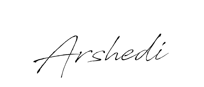 Make a beautiful signature design for name Arshedi. With this signature (Antro_Vectra) style, you can create a handwritten signature for free. Arshedi signature style 6 images and pictures png