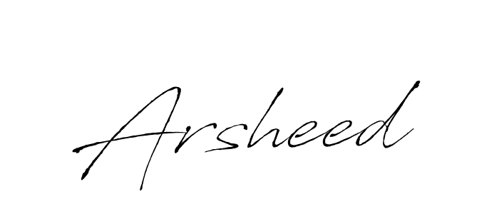 Use a signature maker to create a handwritten signature online. With this signature software, you can design (Antro_Vectra) your own signature for name Arsheed. Arsheed signature style 6 images and pictures png