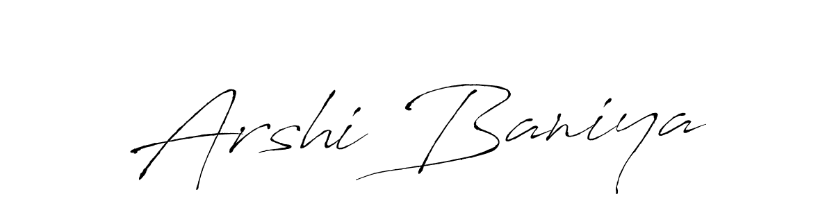 You can use this online signature creator to create a handwritten signature for the name Arshi Baniya. This is the best online autograph maker. Arshi Baniya signature style 6 images and pictures png