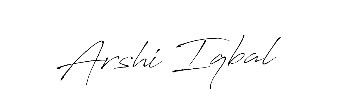 Arshi Iqbal stylish signature style. Best Handwritten Sign (Antro_Vectra) for my name. Handwritten Signature Collection Ideas for my name Arshi Iqbal. Arshi Iqbal signature style 6 images and pictures png