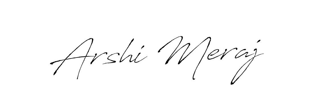 This is the best signature style for the Arshi Meraj name. Also you like these signature font (Antro_Vectra). Mix name signature. Arshi Meraj signature style 6 images and pictures png