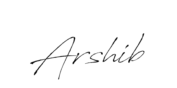 Design your own signature with our free online signature maker. With this signature software, you can create a handwritten (Antro_Vectra) signature for name Arshib. Arshib signature style 6 images and pictures png