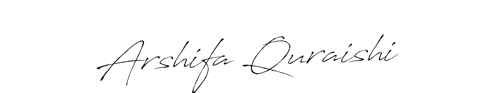 Antro_Vectra is a professional signature style that is perfect for those who want to add a touch of class to their signature. It is also a great choice for those who want to make their signature more unique. Get Arshifa Quraishi name to fancy signature for free. Arshifa Quraishi signature style 6 images and pictures png