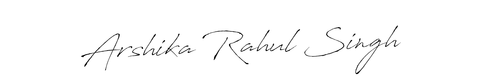 Make a beautiful signature design for name Arshika Rahul Singh. With this signature (Antro_Vectra) style, you can create a handwritten signature for free. Arshika Rahul Singh signature style 6 images and pictures png