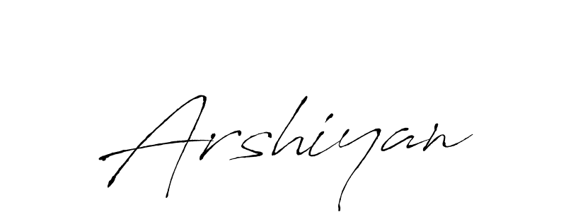 Design your own signature with our free online signature maker. With this signature software, you can create a handwritten (Antro_Vectra) signature for name Arshiyan. Arshiyan signature style 6 images and pictures png