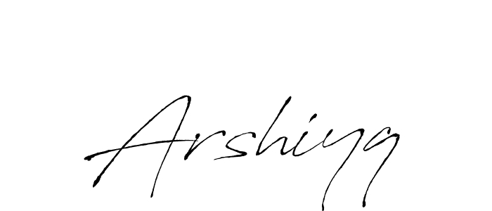 Make a beautiful signature design for name Arshiyq. With this signature (Antro_Vectra) style, you can create a handwritten signature for free. Arshiyq signature style 6 images and pictures png