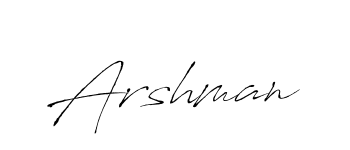 Use a signature maker to create a handwritten signature online. With this signature software, you can design (Antro_Vectra) your own signature for name Arshman. Arshman signature style 6 images and pictures png
