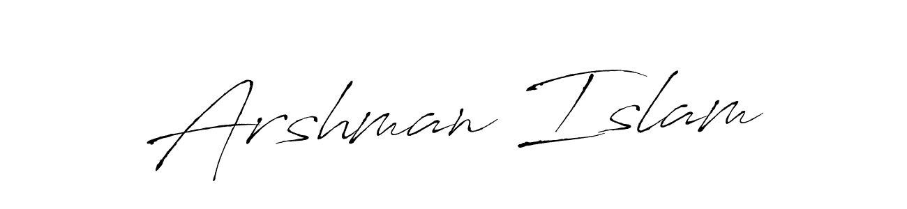 Also we have Arshman Islam name is the best signature style. Create professional handwritten signature collection using Antro_Vectra autograph style. Arshman Islam signature style 6 images and pictures png