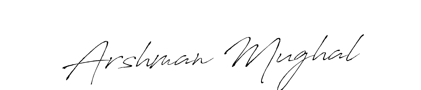 The best way (Antro_Vectra) to make a short signature is to pick only two or three words in your name. The name Arshman Mughal include a total of six letters. For converting this name. Arshman Mughal signature style 6 images and pictures png