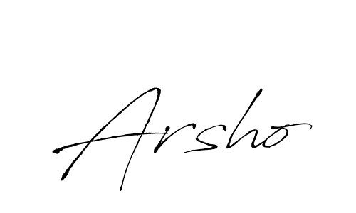 Arsho stylish signature style. Best Handwritten Sign (Antro_Vectra) for my name. Handwritten Signature Collection Ideas for my name Arsho. Arsho signature style 6 images and pictures png