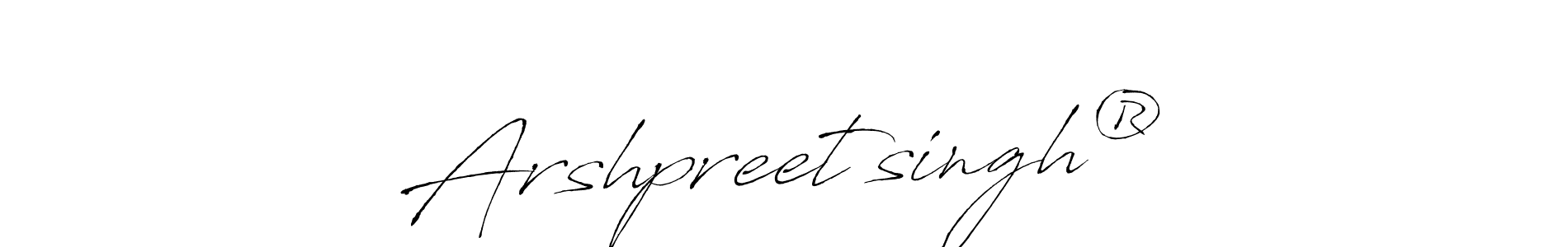 Make a beautiful signature design for name Arshpreet✓singh®. With this signature (Antro_Vectra) style, you can create a handwritten signature for free. Arshpreet✓singh® signature style 6 images and pictures png