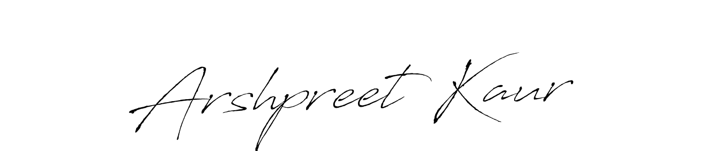 How to make Arshpreet Kaur name signature. Use Antro_Vectra style for creating short signs online. This is the latest handwritten sign. Arshpreet Kaur signature style 6 images and pictures png