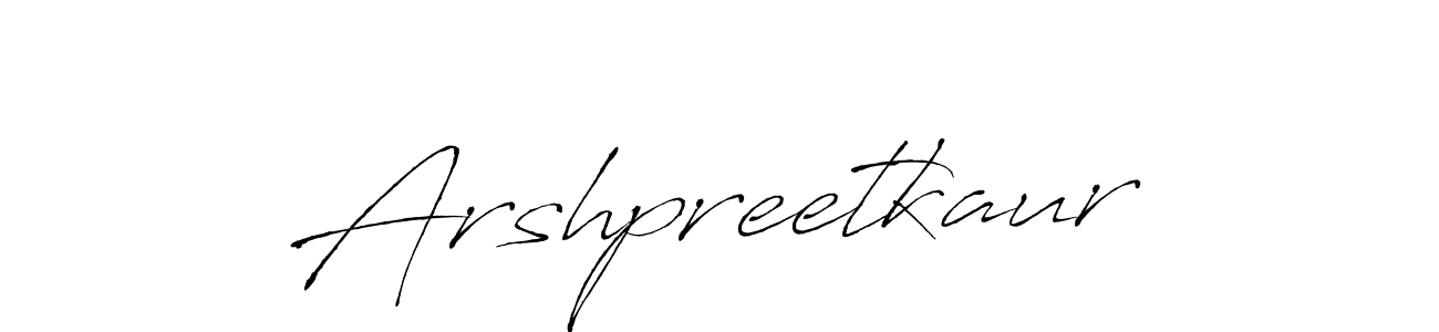 Make a beautiful signature design for name Arshpreetkaur. With this signature (Antro_Vectra) style, you can create a handwritten signature for free. Arshpreetkaur signature style 6 images and pictures png