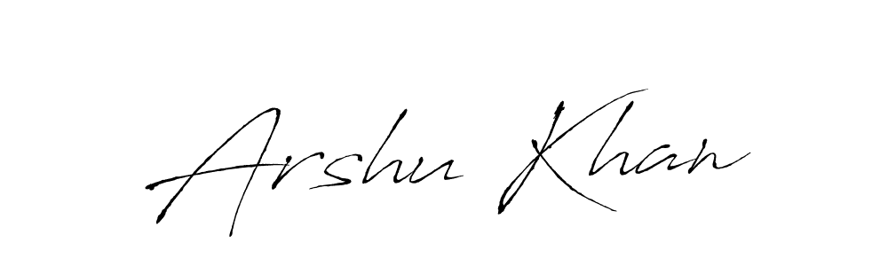 Antro_Vectra is a professional signature style that is perfect for those who want to add a touch of class to their signature. It is also a great choice for those who want to make their signature more unique. Get Arshu Khan name to fancy signature for free. Arshu Khan signature style 6 images and pictures png