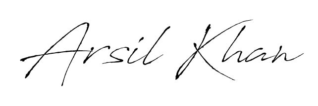 Quickly download Arsil Khan name signature in high-resolution PNG using Antro_Vectra style. Ready to insert into PDFs and online applications. Arsil Khan signature style 6 images and pictures png