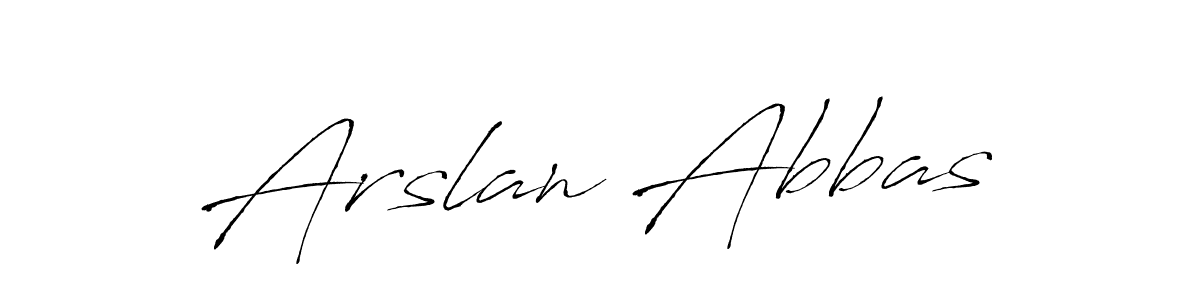 How to make Arslan Abbas name signature. Use Antro_Vectra style for creating short signs online. This is the latest handwritten sign. Arslan Abbas signature style 6 images and pictures png