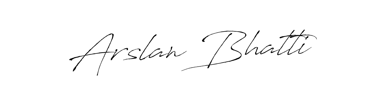 Create a beautiful signature design for name Arslan Bhatti. With this signature (Antro_Vectra) fonts, you can make a handwritten signature for free. Arslan Bhatti signature style 6 images and pictures png