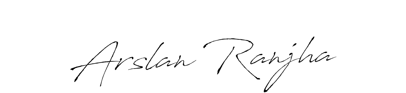 You should practise on your own different ways (Antro_Vectra) to write your name (Arslan Ranjha) in signature. don't let someone else do it for you. Arslan Ranjha signature style 6 images and pictures png