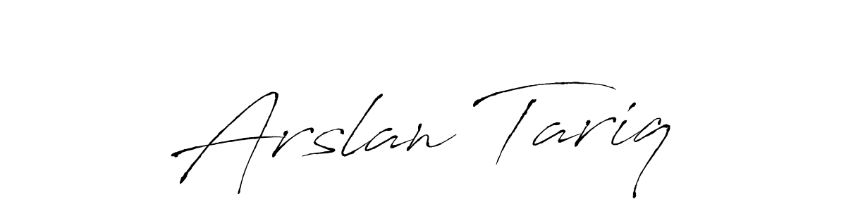 Make a beautiful signature design for name Arslan Tariq. With this signature (Antro_Vectra) style, you can create a handwritten signature for free. Arslan Tariq signature style 6 images and pictures png